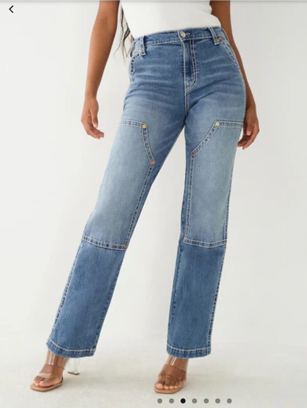 True Religion Big T Sarah Straight Fit Blue High Rise Jeans Size 28